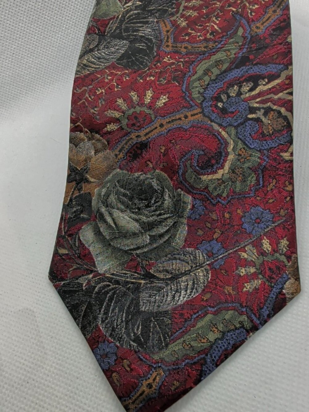 Edition by Van Heusen Neck Tie Colorful Floral Polyester Vintage Men's Career